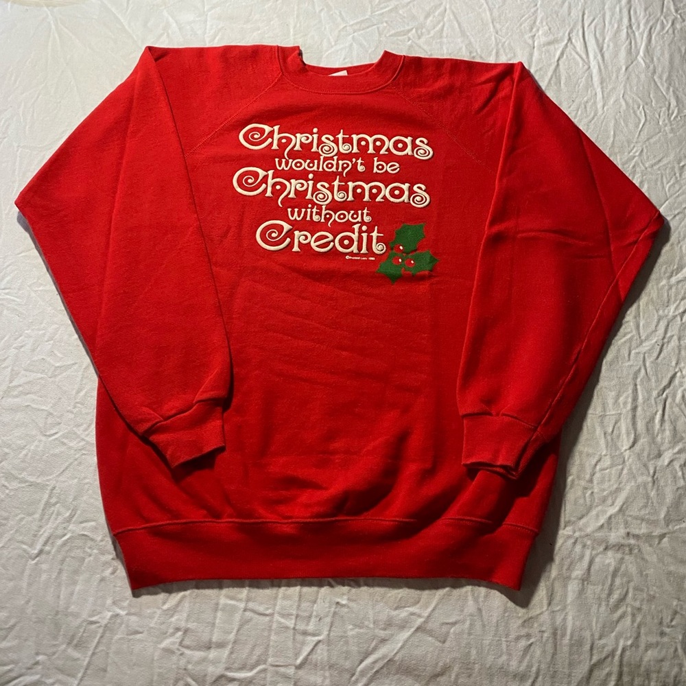 Vintage 90s Christmas red Crewneck sweater